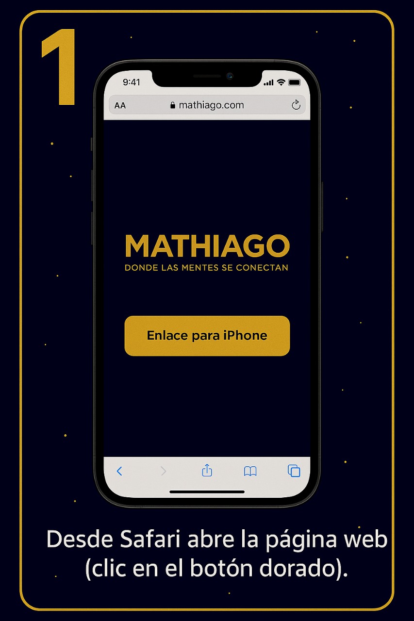 Paso 1: Abrir Mathiago en Safari